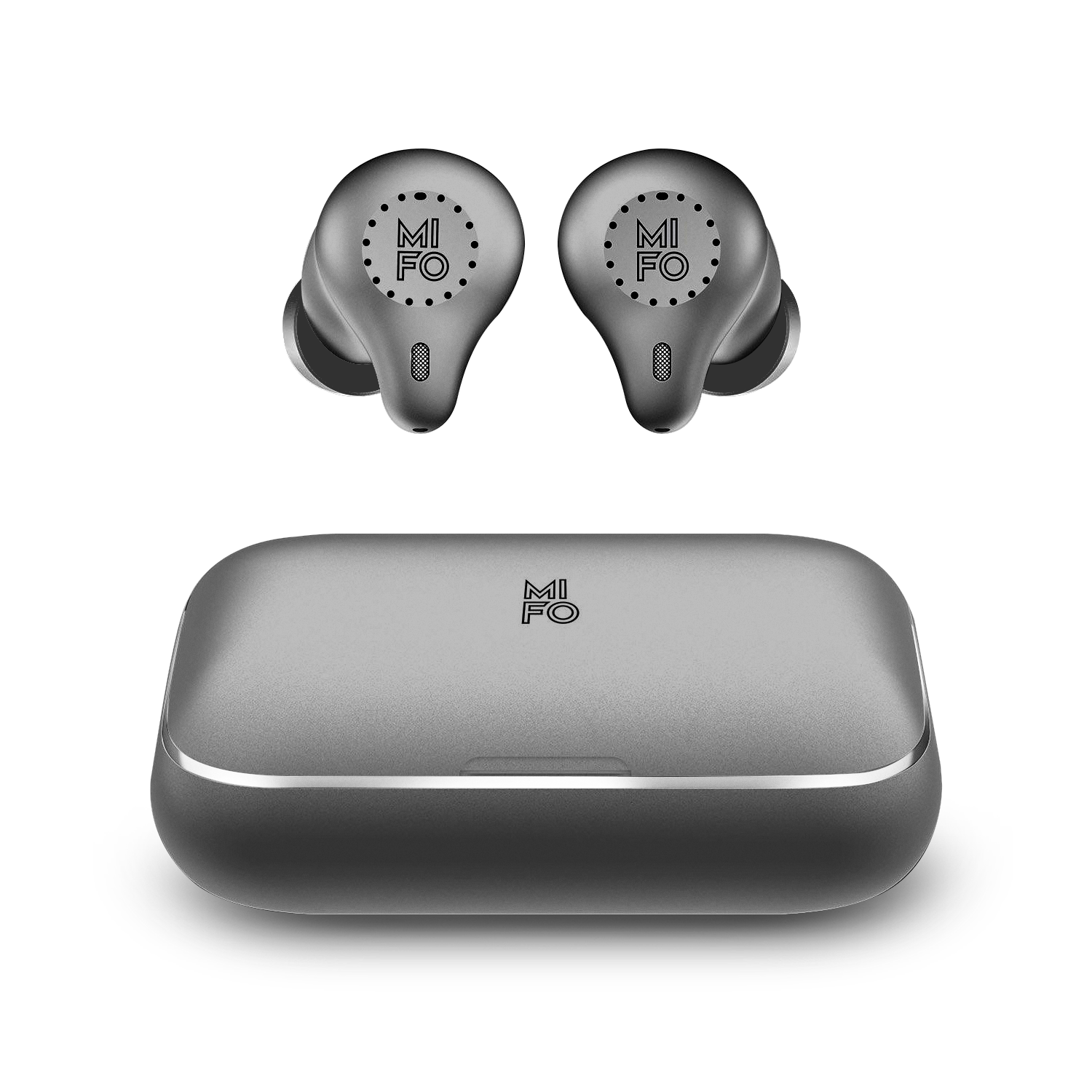 Metallic Grey Mifo O5 Gen 2 Touch Model - Best Earbuds with TWS Technology