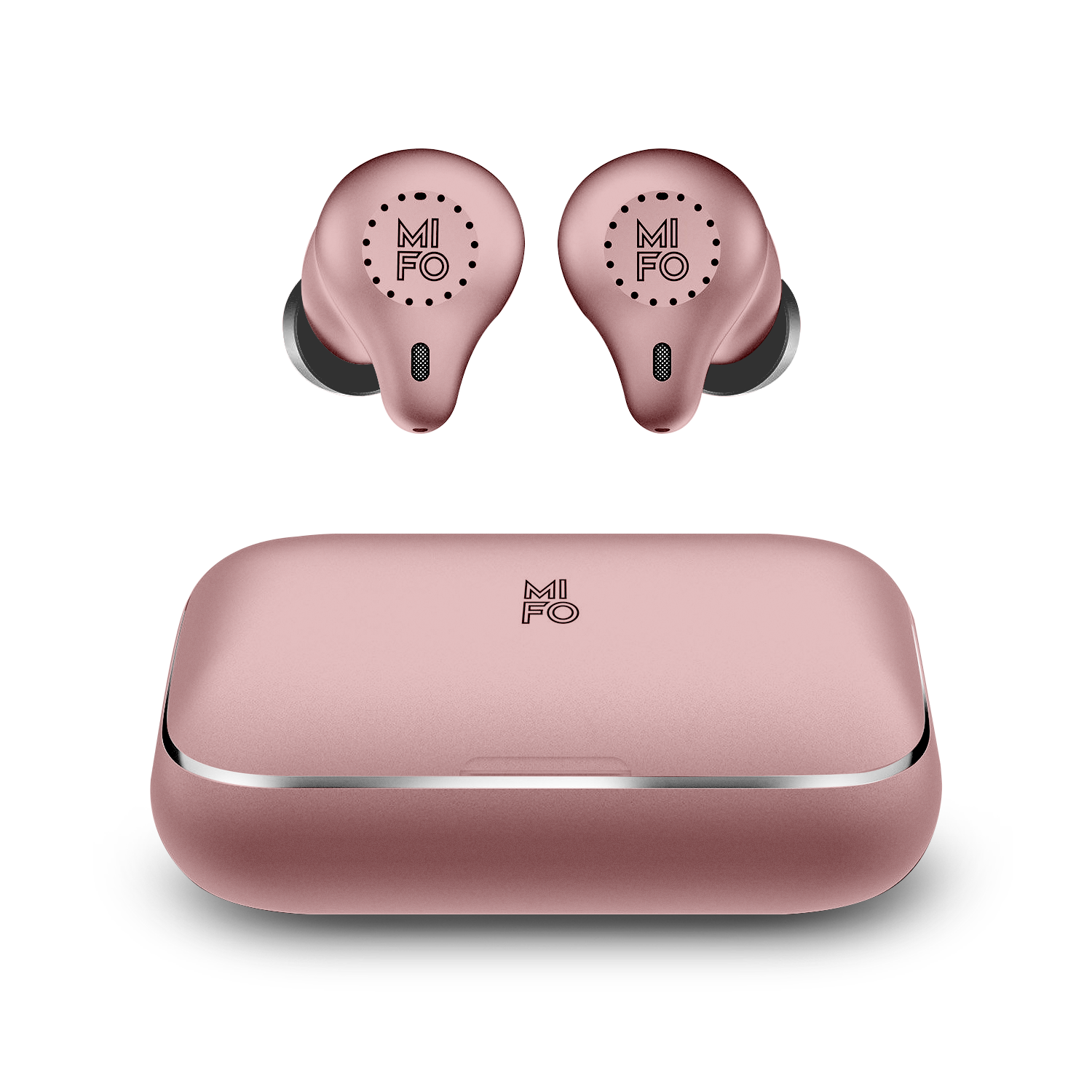 Rose Gold Colored Smart Wireless Earbuds - Mifo O5 Gen 2 Touch